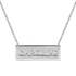 Name Bar Necklace White Gold