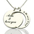 Love You To The Moon And Back Silver Initial Pendant Necklace