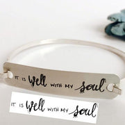 925 Sterling Silver PersonalizedHandwritten Engraved Bangle