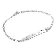 925 Sterling Silver Personalized Bar Anklet Adjustable 8.5”-10”