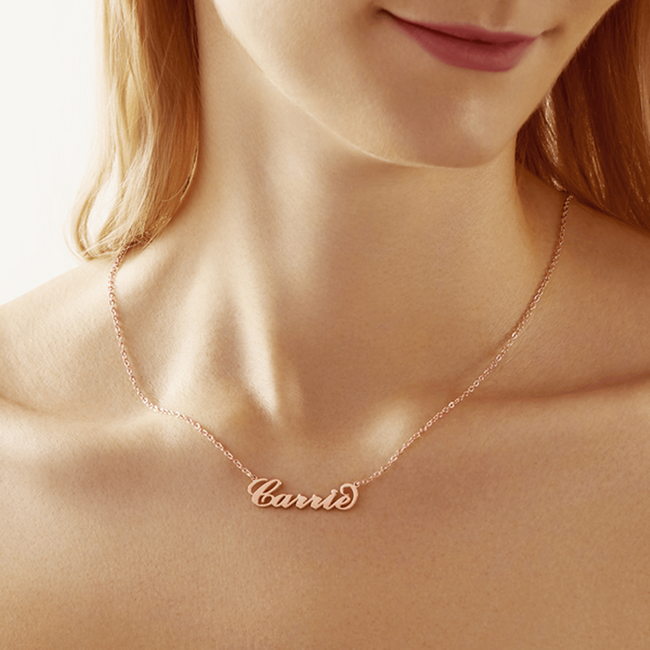 18K Gold Plated Personalized Name Copper Necklace