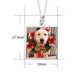 Adjustable 16”-20” Personalized Color Photo Necklace in Sterling Silver