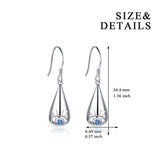 925 Sterling Silver Women Drop Dangle Earrings