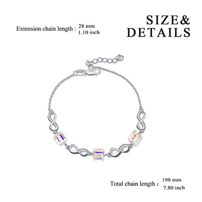 Sterling Silver Endless Love Series Adjustable Bracelet