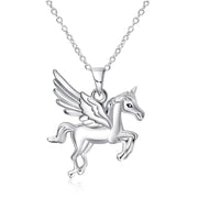Sterling Silver Unicorn Pendant Necklaces for Women Girls Gifts