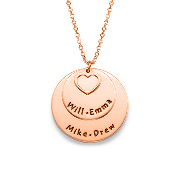 You and Me Copper/925 Sterling Silver Personalized Engravable  Necklace -Adjustable 16”-20”