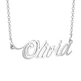 "Olivia"-Copper/925 Sterling Silver Personalized Name Necklace Adjustable Chain 16"-20"