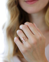 Personalized Copper/Sterling Silver Initials Monogram Ring