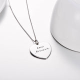 Forever In My Heart-Copper/925 Sterling Silver Personalized Heart Necklace Adjustable 16”-20”