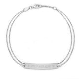 Coordinate- 925 Sterling Silver Personalized  Bar Engraved Bracelet Adjustable 6”-7.5”