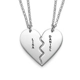 925 Sterling Silver Personalized Breakable Heart Necklaces