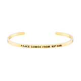 Peace series Customized Engraved Personalized Bangle Bracelet