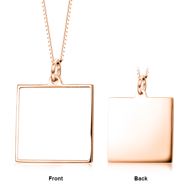 I'm Addicted to You -  14K Gold Personalized Color Photo &Text Necklace Adjustable 16”-20”