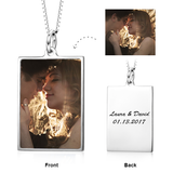 You're My Angel -10K/14K Gold Personalized Color Photo&Text Necklace Adjustable 16”-20”