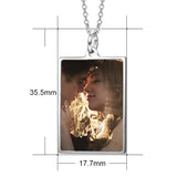 You're My Angel -Copper/925 Sterling Silver  Personalized Color Photo&Text Necklace Adjustable 16”-20”