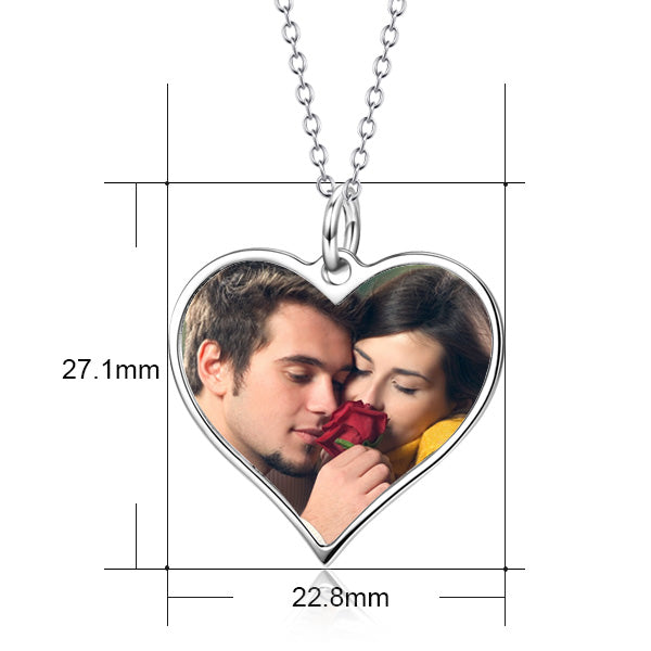 Custom Photo Text Necklace Personalized Jewelry Copper 925 Sterling Silver Yellow White Rose Adjustable 18”-20” - I Must Have You