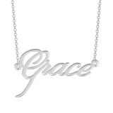 Grace - 925 Sterling Silver Personalized Name Necklace Adjustable 16”-20”