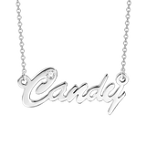 Candy - Shining Diamond -Copper/925 Sterling Silver Personalized Name Necklace Adjustable 16”-20”