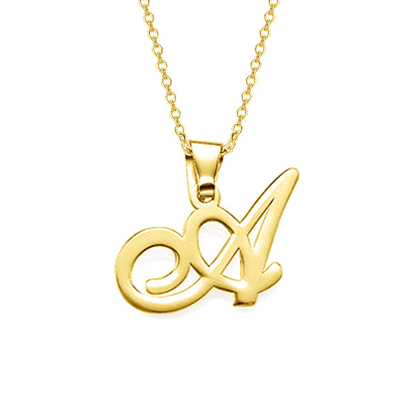 925 Sterling Silver Personalized Initial Pendant Necklace