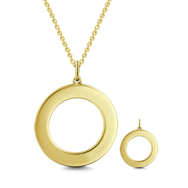 10K/14K Gold Personalized Engravable Disc Necklace Adjustable 16”-20”-White Gold/Yellow Gold/Rose Gold