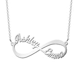 Copper/925 Sterling Silver Personalized Infinite Love Name Necklace  Adjustable 16”-20”