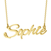 "Sophie"Style 10K/14K  Gold Personalized Name Necklace Adjustable 16”-20”- White Gold/Yellow Gold/Rose Gold