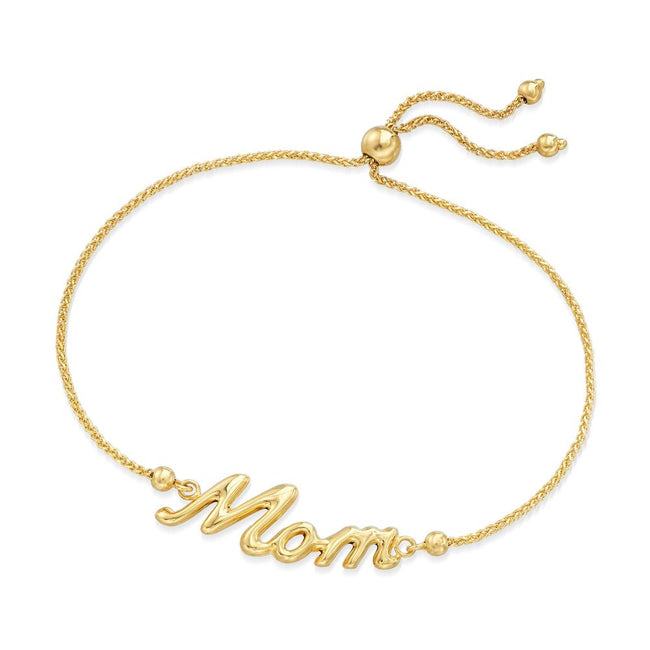 14K Gold Personalized Name Bracelet Length Adjustable 6”-7.5”