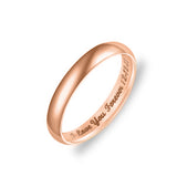 Copper/925 Sterling Silver Personalized Low Dome Engraved Ring