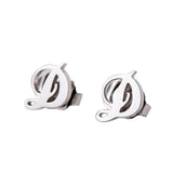 Copper/925 Sterling Silver Personalized Special Stud Earring Design with Initials