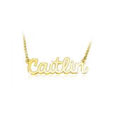 Caitlin - 925 Sterling Silver Personalized Caitlin Style Name Necklace  Adjustable 16”-20”
