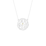 925 Sterling Silver Personalized Birthstone Monogram Necklace Adjustable 16”-20”