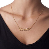 Carry Your Name - 925 Sterling Silver Personalized Name Necklaces with Crystal Adjustable Chain 16”-20”