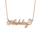 Copper/925 Sterling Silver Personalized  Classic Name Necklace Adjustable 16”-20”