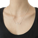 925 Sterling Silver Personalized Script Name Necklaces Adjustable Chain 16”-20”