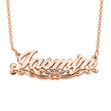 Iasmin - 925 Sterling Silver Personalized Underlined Name Necklace Adjustable Chain 18”-20"