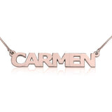 CARMEN - 925 Sterling Silver Personalized Capital Letters Names Necklace Adjustable Chain 16”-20"