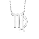 Virgo Zodiac 925 Sterling Silver Personalized Engraved Necklace Adjustable 16”-20”
