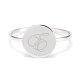 10K/14K Gold Personalized Engravable Initial Round Ring