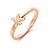 Copper/925 Sterling Silver Personalized Initial Name Ring