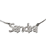 925 Sterling Silver Personalized Tempus Name Necklace Adjustable 16”-20”