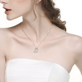 925 Sterling Silver Super Cool Love Heart Crystal Necklace