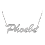 14k Gold Personalized Classic Name Necklace Adjustable Chain- White Gold/Yellow Gold/Rose Gold
