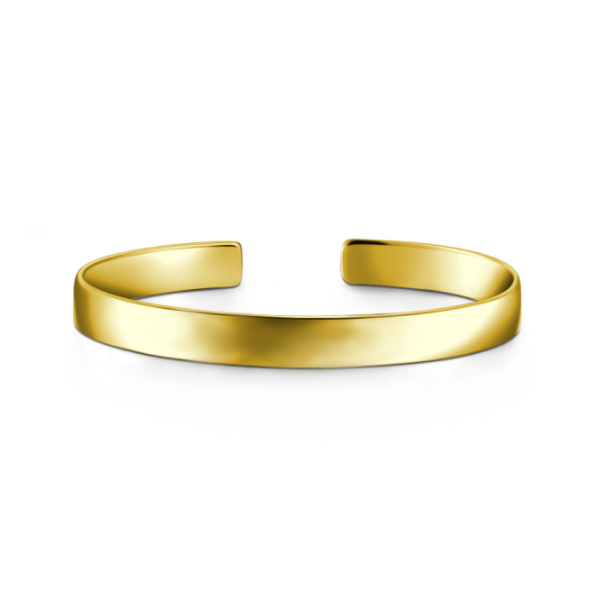 14K Gold Personalized Engravable Bangle-Medium