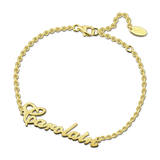 14K Gold Personalized Name Bracelet Length Adjustable 6”-7.5”