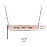 Copper/I'll Love You Forever - Personalized Bar Necklace Adjustable Chain 16”-20”