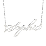 Sophia - 925 Sterling Silver/10K/14K/18K Personalized Adjustable 18”-20” Name Necklace