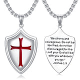 Knights Templar Shield Necklace in Sterling Silver