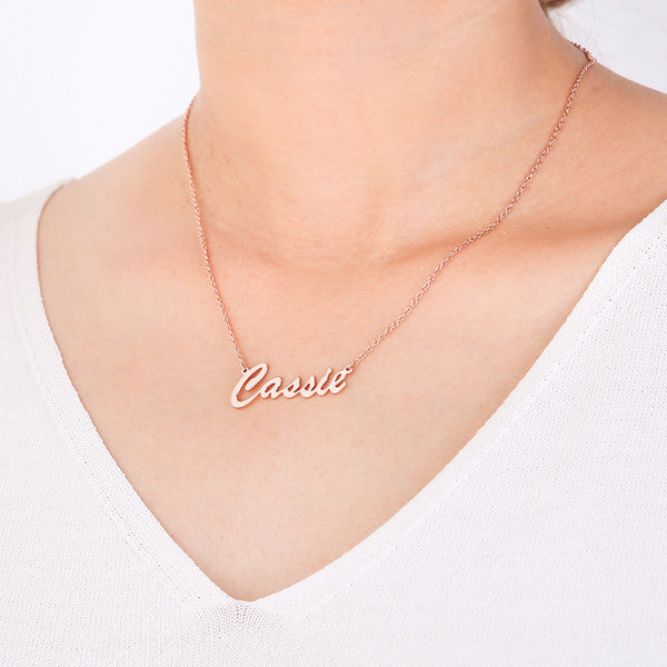 Phoebe - Copper/925 Sterling Silver Adjustable 18”-20” Personalized Classic Name Necklace