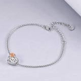 Ashe Bracelets for Women Sterling Silver Rose Flower Urn Cremation Jewelry Pet Ashes for Women Keepsake Bracelet