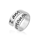 Copper/925 Sterling Silver Personalized Spiral Twist Engraved Names Ring